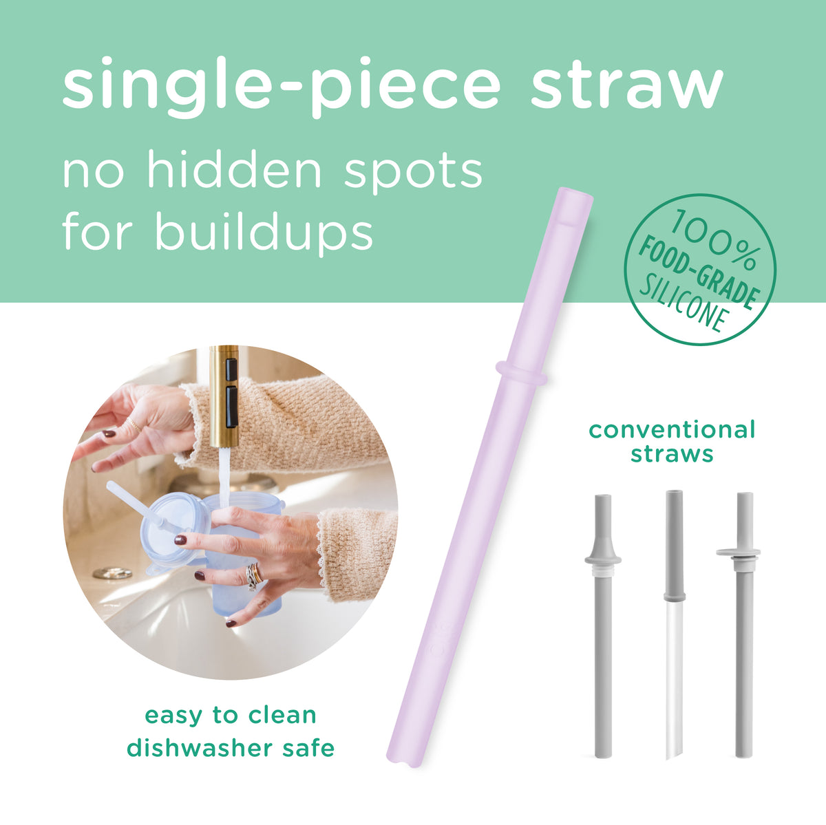 Silicone Tumbler with Lid + Straw 11oz - Olababy