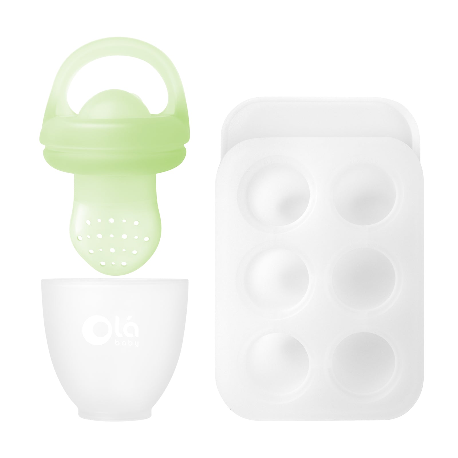 Food Feeder Set - Feeder + Freezer Tray with Lid - Olababy