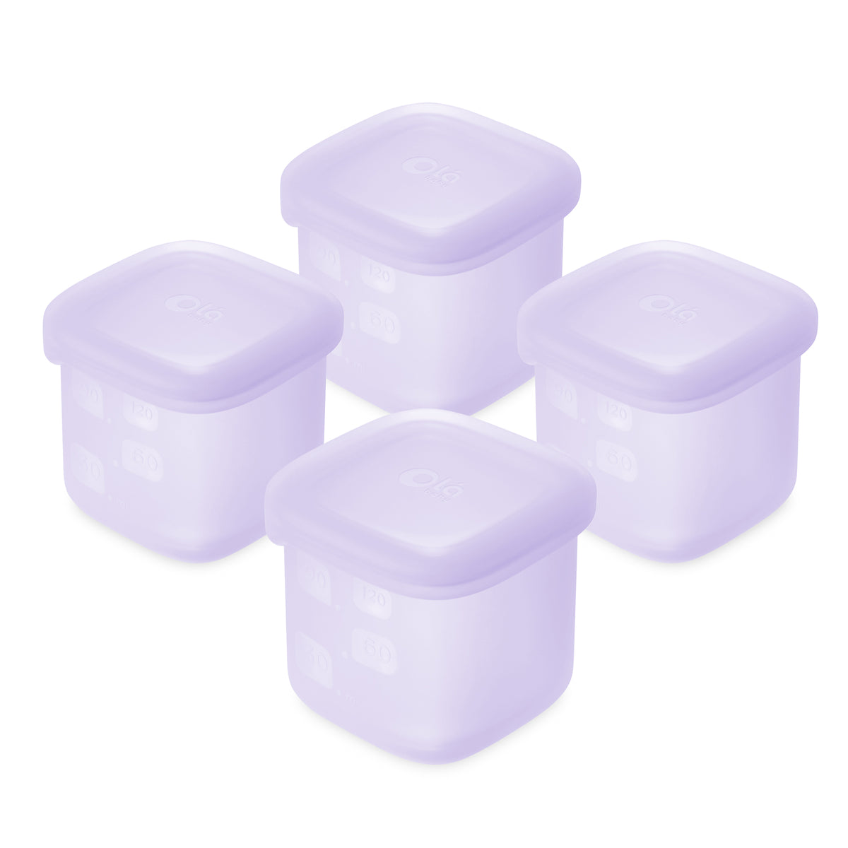 Baby Food Storage & Snack Silicone Container 4pk - Olababy