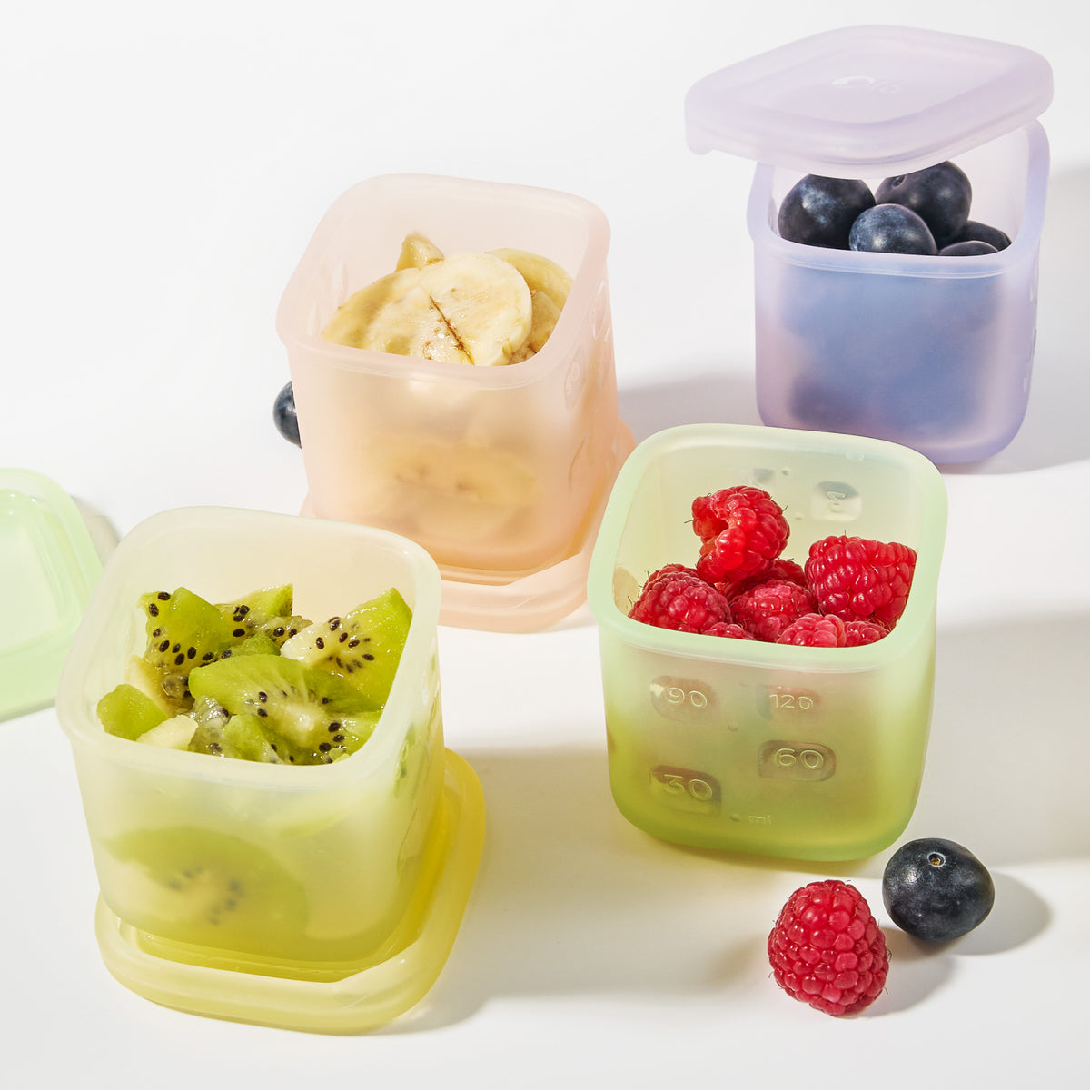 Baby Food Storage & Snack Silicone Container 4pk - Olababy