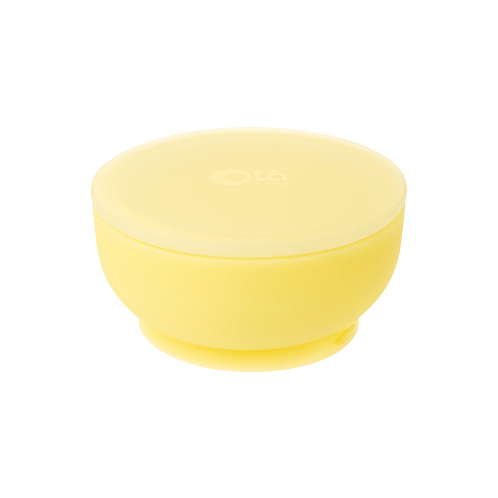 Silicone Suction Bowl with Lid - Olababy