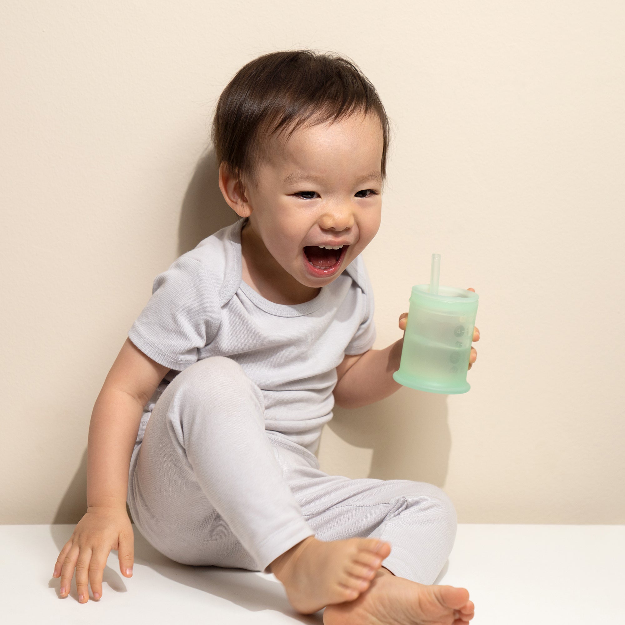 Olababy Silicone Training Cup with Lid + Straw