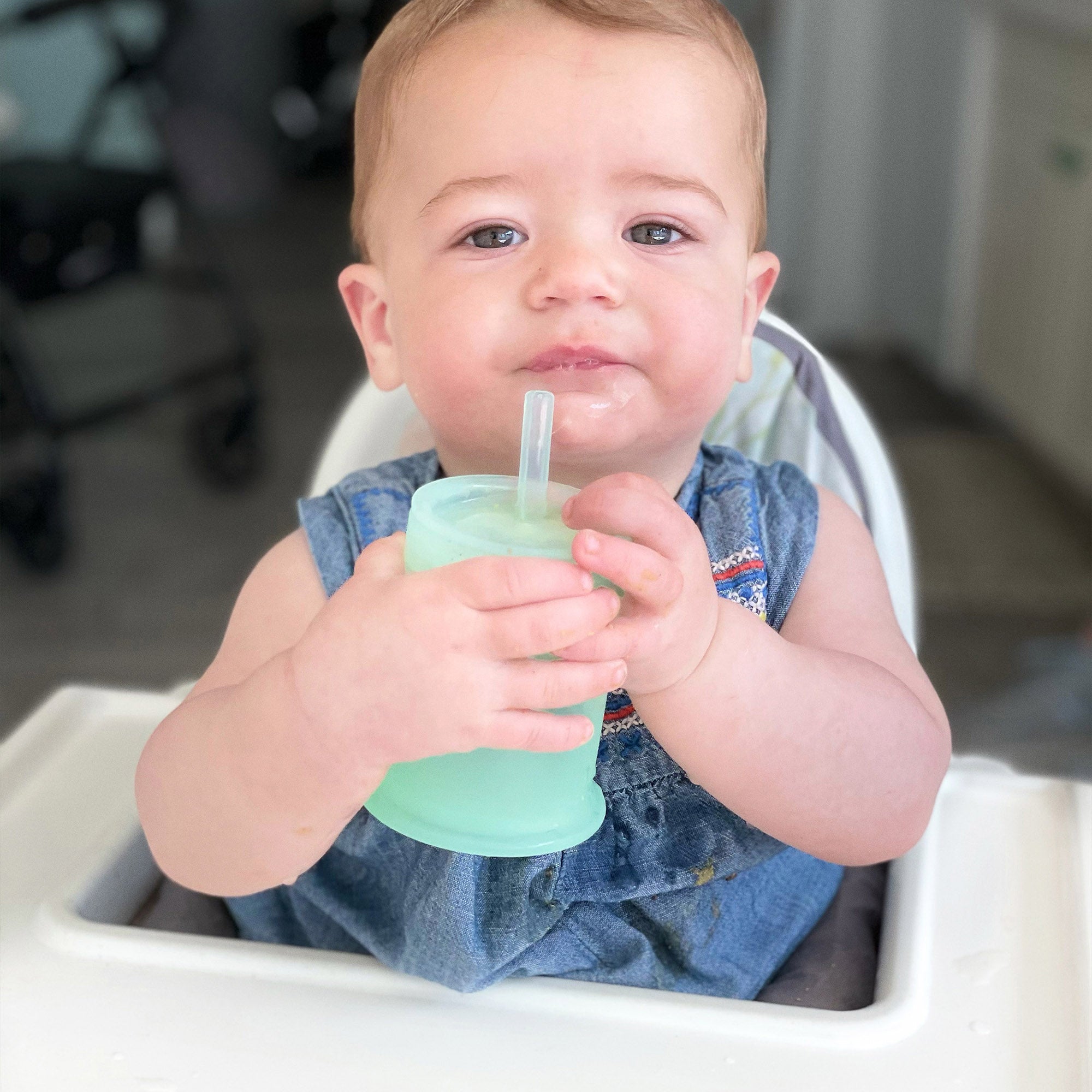 Sippy Cup for Baby Months 6+, Weighted Straw Non Spill Cup for Toddlers,  Baby Straw Cup with Handles…See more Sippy Cup for Baby Months 6+, Weighted