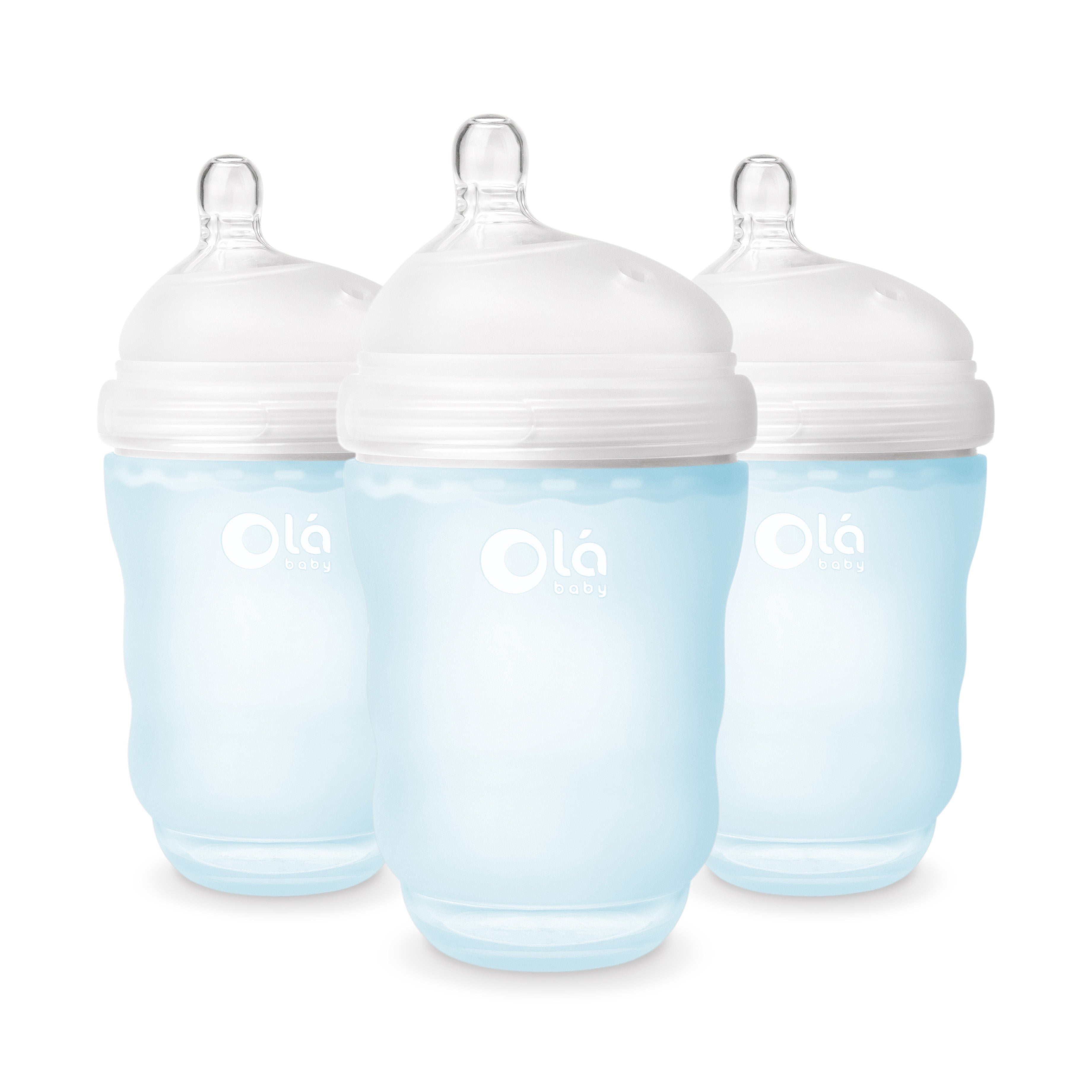 4oz & 8oz BPA-free silicone baby bottles for Newborns, infants and