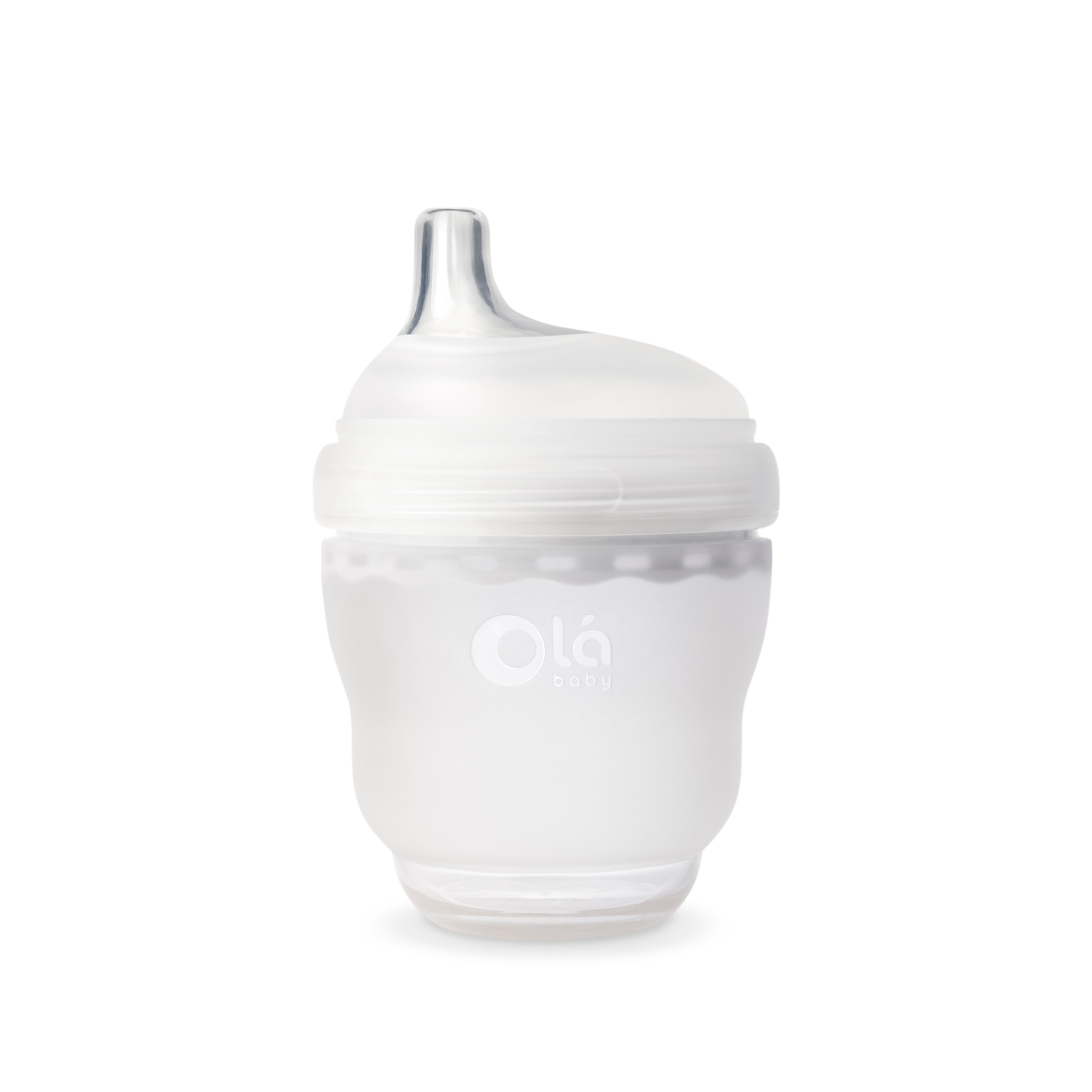 Soft silicone spout for GentleBottle converts it into a