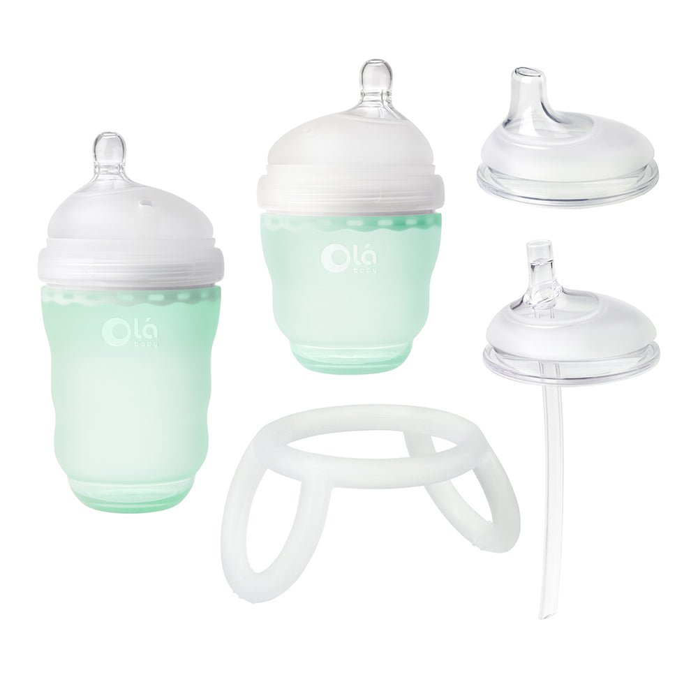 240ml/ 8oz Baby Water Bottle with Straw Wide Mouth Milk Feeding