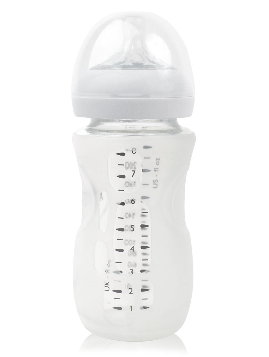 silicone sleeve for evenflo bottles Olababy Silicone Sleeve for Avent Natural Glass Bottles (8 oz, Pink)